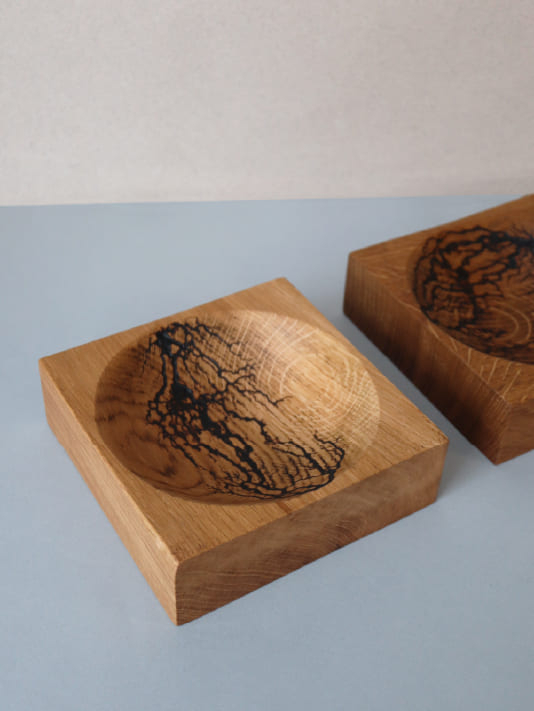 Vide-Poche Design Inspiré des Éléments - Bois & Foudre