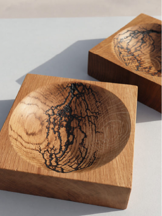 Vide-Poche Design Inspiré des Éléments - Bois & Foudre