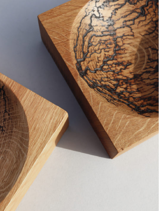 Vide-Poche Design Inspiré des Éléments - Bois & Foudre