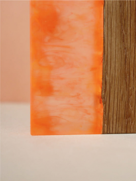 Sous-verres en chêne et résine - Effet flamme - Design minimaliste