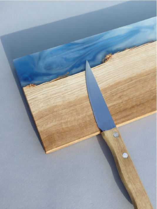 Support Mural Magnétique en Chêne et Résine - Design Minimaliste