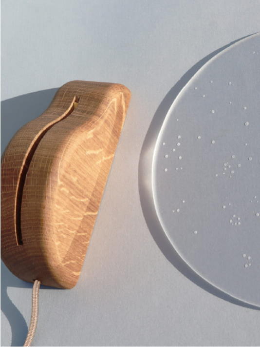 Lampe de chevet - Veilleuse Ciel Étoilé en Bois - Lumière douce