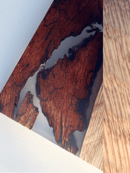 Décapsuleur Mural Bois & Résine Écorce | Objet artisanal unique