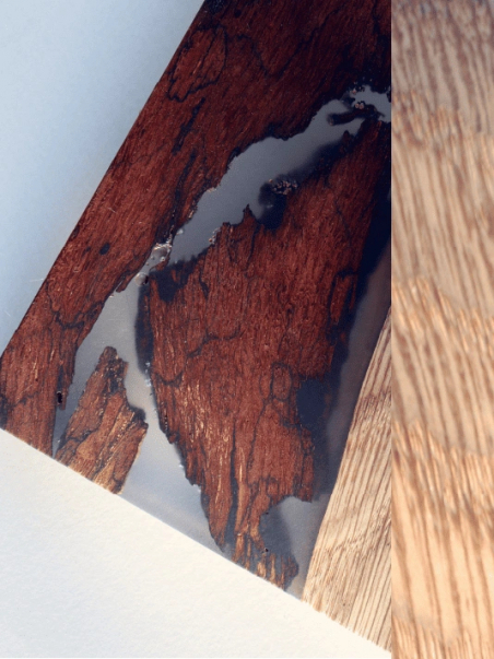 Décapsuleur Mural Artisanal en Bois et Résine Ecorce - Elementti